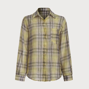 Yellow Plaid Lyocell Shirt