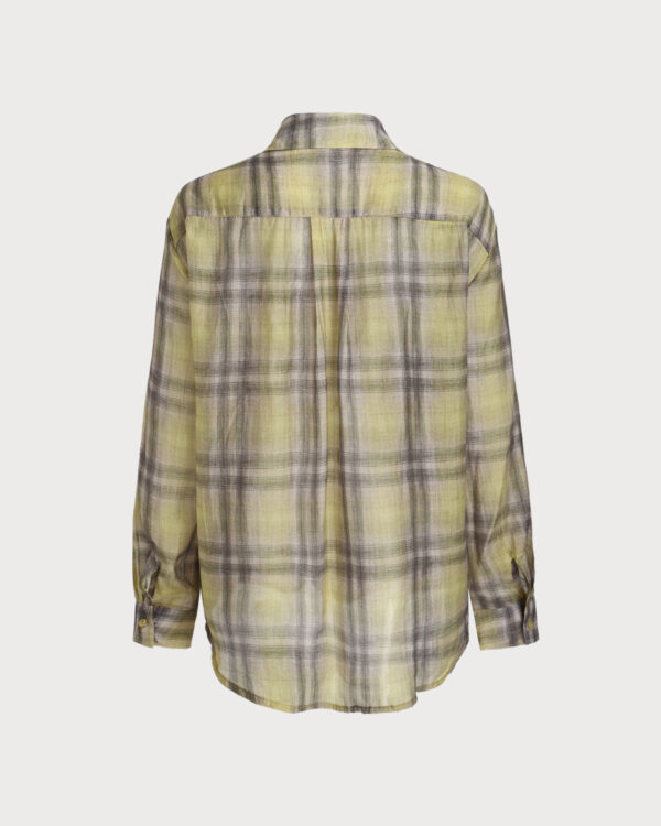 Yellow Plaid Lyocell Shirt - Image 2