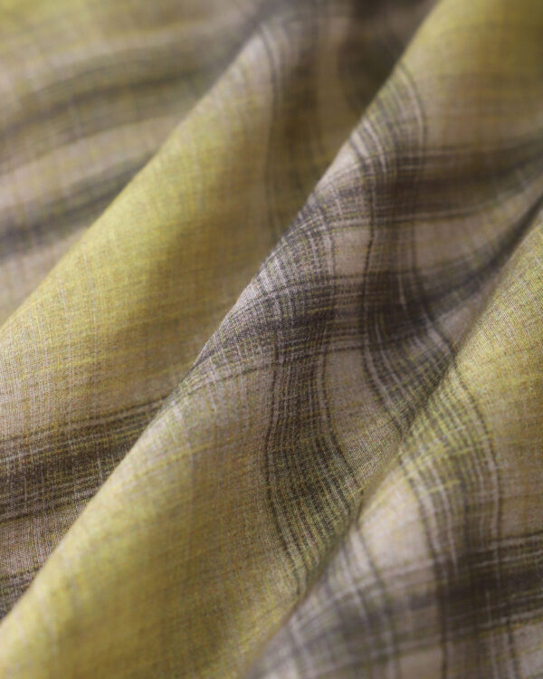 Yellow Plaid Lyocell Shirt - Image 3