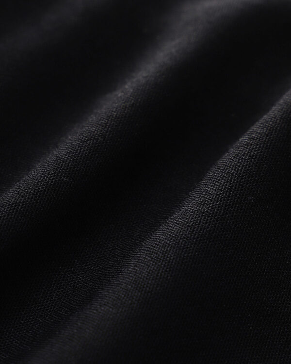 Black Square Neck Shirred Button Blouse - Image 3