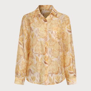 Yellow Floral Lyocell Shirt